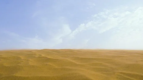 Dunes in the Desert. Wind Drives Sand Dunes Stock Footage 105748080