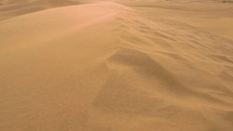 Dunes in the Desert. Wind Drives Sand Dunes Stock Footage 105749327