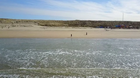 Dunes on the Dutch seaside Stock Footage 122393944