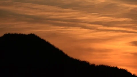Dunes with marram gras by sunset, Thy National Park Stock Footage 118463668