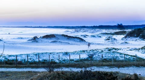 Dunes at nightfall Stock Footage 35542284