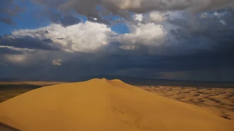 Dunes with stormy sky in background Stock Footage 88518770