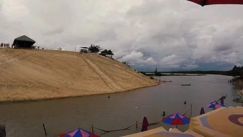 Dunes Table View Stock Footage 194458034