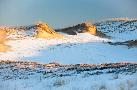 Dunes in winter Stock Photos
