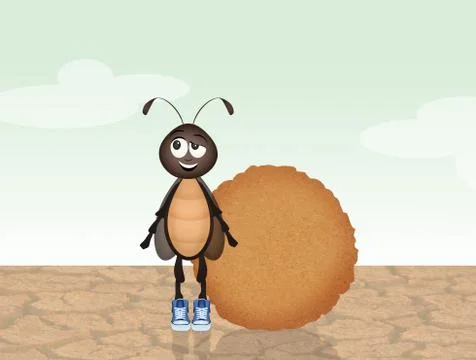 Dung beetle Stock Illustration