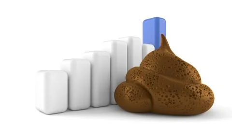Dung poo with chart Stock Illustration