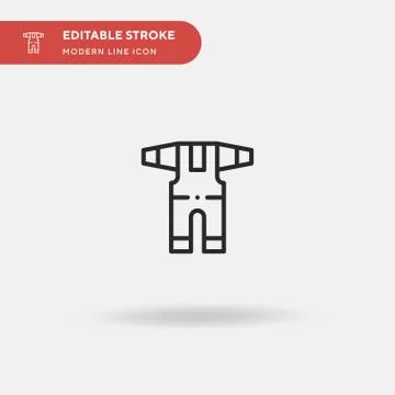 Dungarees Simple vector icon. Illustration symbol design template for web mob Stock Illustration
