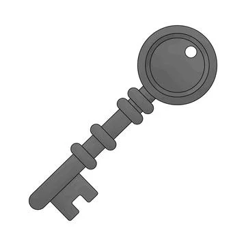 Dungeon key illustration Stock Illustration