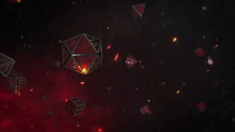 Dungeons and dragons dice animation Stock Footage 257524350