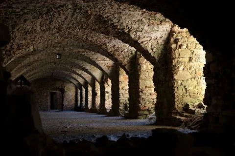 Dungeons of the old castle Stock Photos