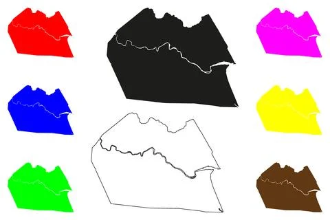 Dungun city (Malaysia) map vector illustration, scribble sketch Dungun map 스톡 일러스트