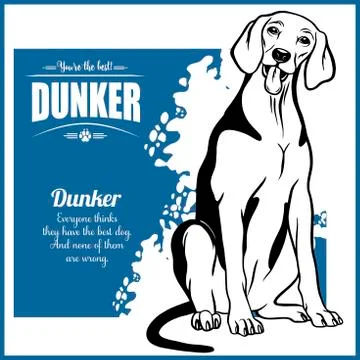 Dunker - vector template for t-shirt, logo and badges Stock Illustration