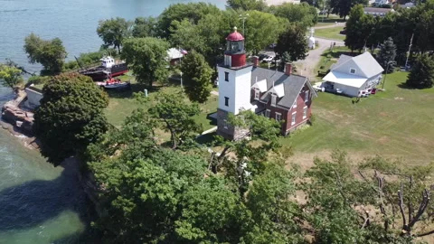 Dunkirk (Point Gratiot) Lighthouse New York 動画素材 262014788
