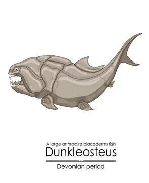Dunkleosteus, a Devonian period large arthrodire fish Stock Illustration