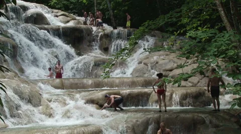 Dunn river falls Stock Footage 35861679