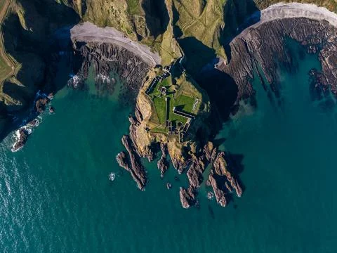 Dunnottar Castle and Dramatic Cliffs, Stonehaven Scotland Stock Photos