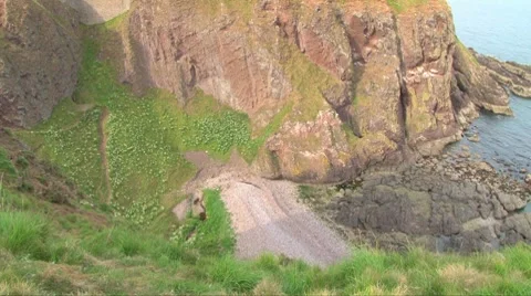 Dunnottar Castle Peninsula Stock Footage 8358990