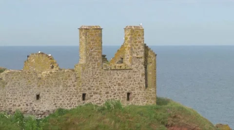 Dunnottar Castle Wall Stock Footage 8359056