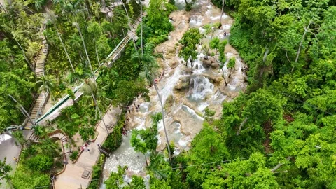Dunn’s River Falls in Ocho Rios. Jamaica Stock Footage 341286434