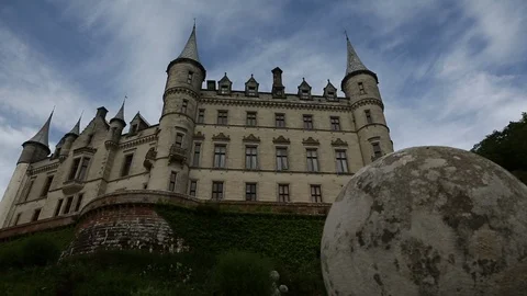 Dunrobin Castle Exterior Low Angle Vídeo Stock 125190585