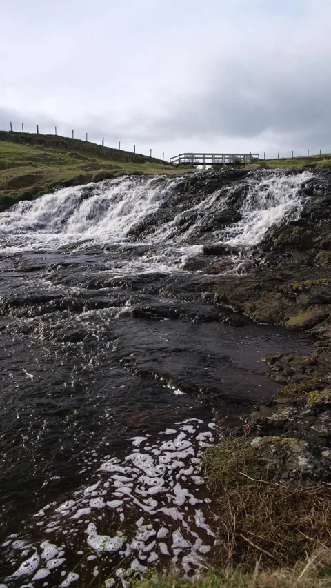 Dunseverick Falls Video stock 303451674
