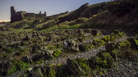 Dunure Labryinth - sunset to sunrise 스톡 동영상 145753774
