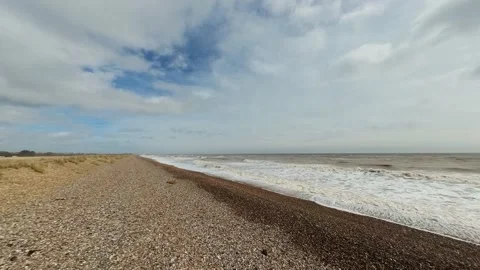 Dunwich beach on the Suffolk Coast Stock-Footage 236925614
