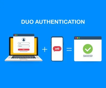Duo authentication concept banner with text place. Can use for web banner, in イラスト素材