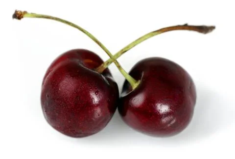 Duo of cherries Stock Photos