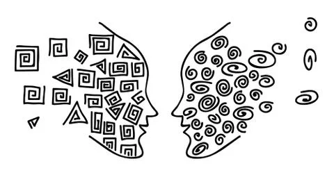 The duo of opposites Stock Illustration