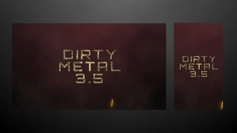Duo Resolution Dirty Metal Dark Smoke Title Intro After Effects stock