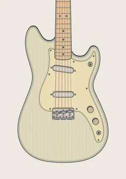 Duo Sonic Guitar Stock Illustration