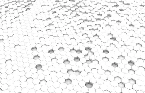 Duo tone hexagon 3D background texture. 3d rendering illustration. Futuristic Stock Illustration