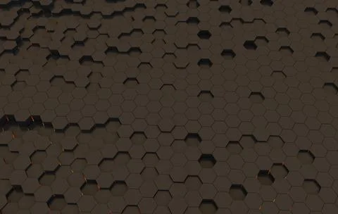 Duo tone hexagon 3D background texture. 3d rendering illustration. Futuristic Illustrazione stock