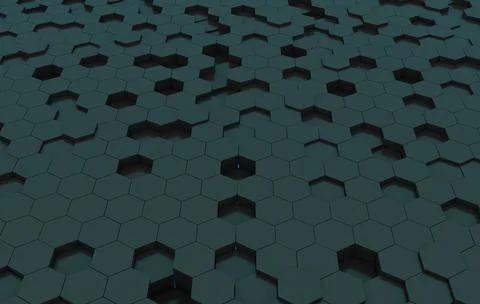 Duo tone hexagon 3D background texture. 3d rendering illustration. Futuristic Stock Illustration