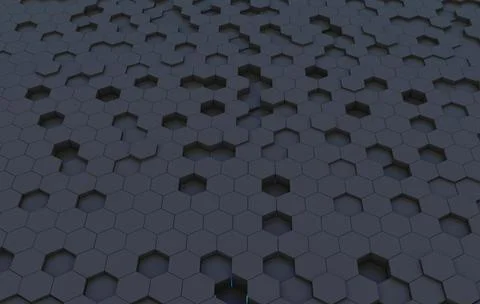 Duo tone hexagon 3D background texture. 3d rendering illustration. Futuristic Illustrazione stock