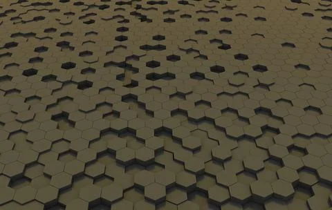 Duo tone hexagon 3D background texture. 3d rendering illustration. Futuristic Stock Illustration