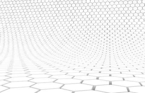 Duo tone hexagon 3D background texture. 3d rendering illustration. Futuristic Stock Illustration