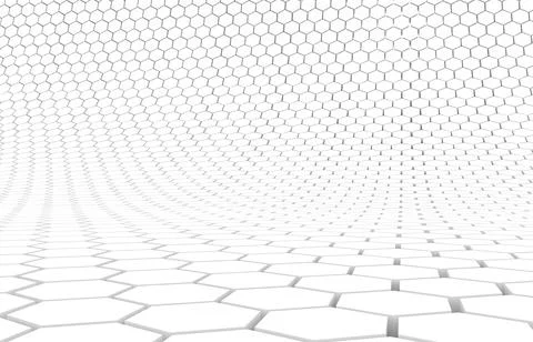 Duo tone hexagon 3D background texture. 3d rendering illustration. Futuristic Stock Illustration