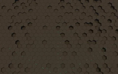 Duo tone hexagon 3D background texture. 3d rendering illustration. Futuristic Stock Illustration