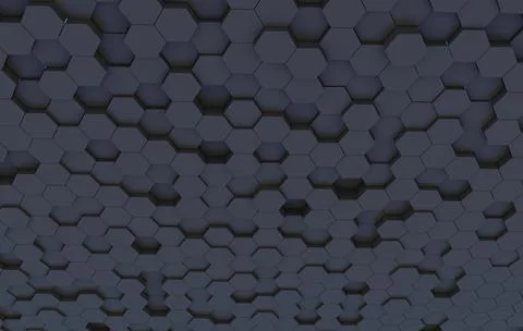 Duo tone hexagon 3D background texture. 3d rendering illustration. Futuristic Stock Illustration