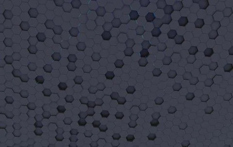 Duo tone hexagon 3D background texture. 3d rendering illustration. Futuristic Stock Illustration