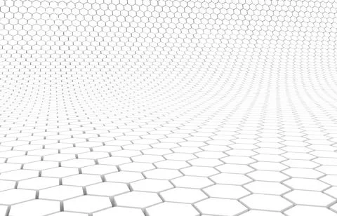 Duo tone hexagon 3D background texture. 3d rendering illustration. Futuristic Stock Illustration