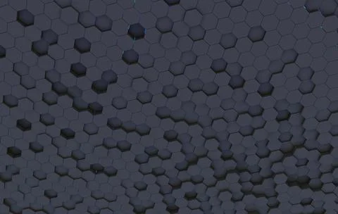Duo tone hexagon 3D background texture. 3d rendering illustration. Futuristic Stock Illustration