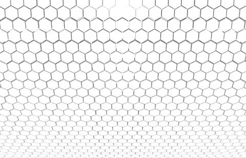 Duo tone hexagon 3D background texture. 3d rendering illustration. Futuristic Stock Illustration