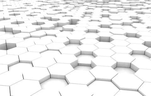 Duo tone hexagon 3D background texture. 3d rendering illustration. Futuristic Stock Illustration