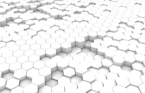 Duo tone hexagon 3D background texture. 3d rendering illustration. Futuristic Stock Illustration