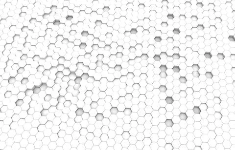 Duo tone hexagon 3D background texture. 3d rendering illustration. Futuristic Stock Illustration
