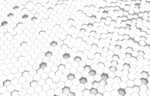Duo tone hexagon 3D background texture. 3d rendering illustration. Futuristic Stock Illustration