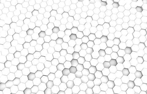 Duo tone hexagon 3D background texture. 3d rendering illustration. Futuristic Illustrazione stock